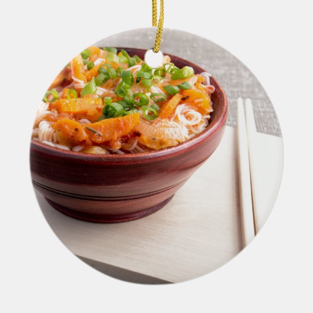 Ornement En Céramique Nourriture asiatique de plan rapproché des (Devant)