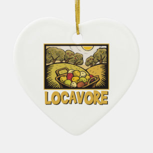 Ornement En Céramique Nourriture lente de Locavore