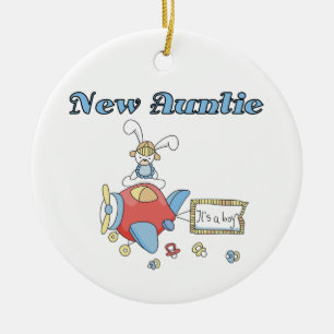 Ornement En Céramique Nouvelle tante d'avion de T-shirts et de cadeaux