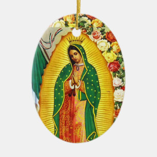 Ornement En Céramique Nuestra Señora de Guadalupe
