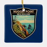 Ornement En Céramique Nugget Point Lighthouse Nouvelle-Zélande Voyage Vi<br><div class="desc">Illustration vectorielle Nugget Point Lighthouse. Nugget Point Lighthouse est un phare à Nugget Point dans la région d'Otago de l'île sud de la Nouvelle-Zélande.</div>