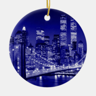 Ornement En Céramique Nuit bleue à New York
