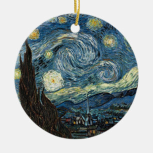 Ornement En Céramique Nuit Van Gogh Starry