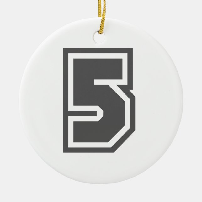 Ornement En Céramique Numéro 5 (Devant)