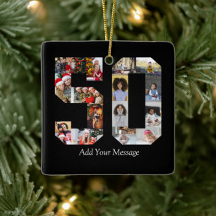 Ornement En Céramique Numéro 50 Collage photo