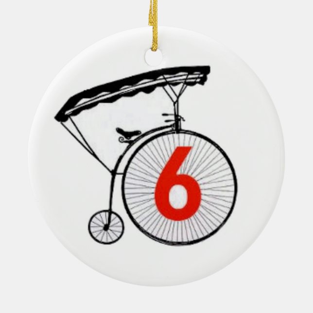 Ornement En Céramique Numéro 6 (Dos)