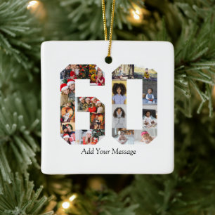 Ornement En Céramique Numéro 60 Collage photo