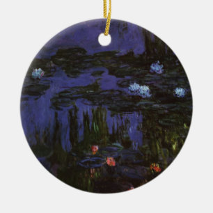 Ornement En Céramique Nymphéas par Claude Monet, Impressionnisme Vintage