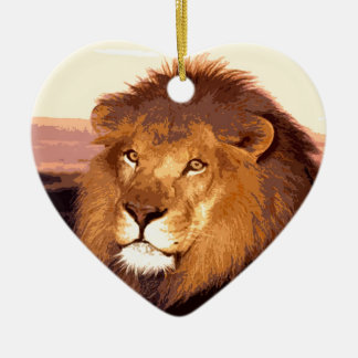 Ornement En Céramique OEuvre de Lion