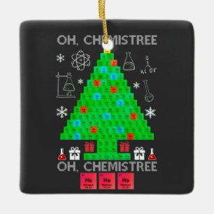 Ornement En Céramique Oh Chemistree Chemist Tree Funny Science Noël