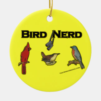 Ornement En Céramique Oiseau Nerd