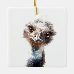 Ornement En Céramique Oiseaux d'Emu