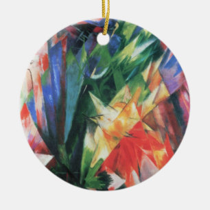 Ornement En Céramique Oiseaux (Vogel) par Franz Marc, Art Cubisme Vintag