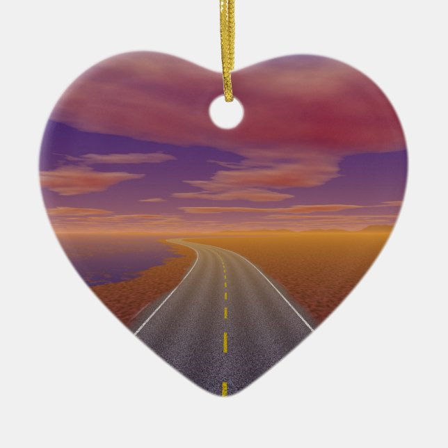 Ornement En Céramique OnTheRoadAgain - Camion solitaire (Devant)