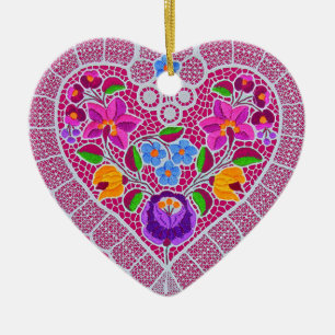 Ornement En Céramique OPUS CHANGEABLE Lace Heart