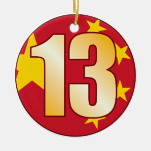 Ornement En Céramique Or de 13 CHINE