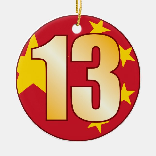 Ornement En Céramique Or de 13 CHINE (Devant)