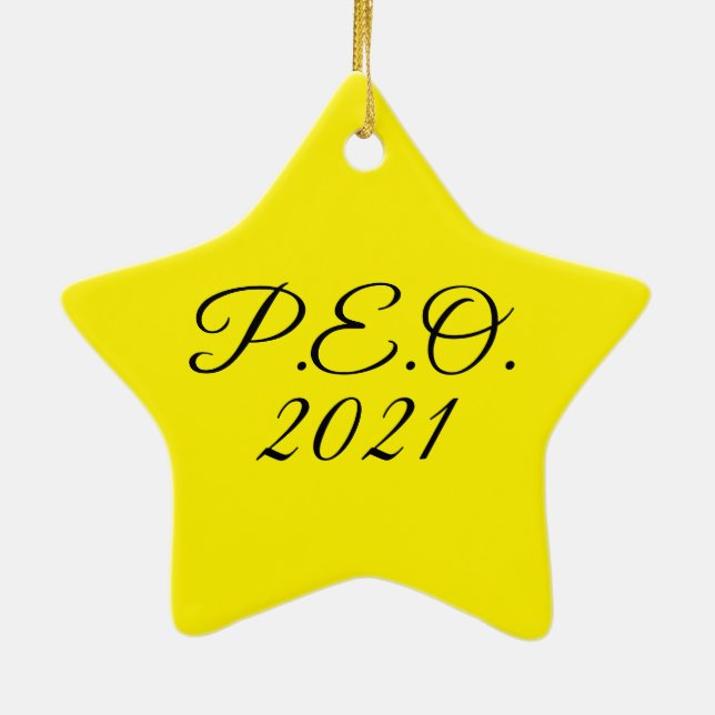 Ornement En Céramique Organisation des Étoiles du PEO 2021 (Dos)
