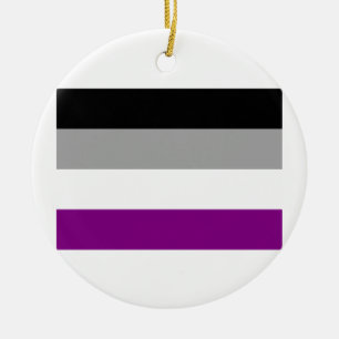 ORNEMENT EN CÉRAMIQUE ORIGINAL ASEXUEL DE DRAPEAU