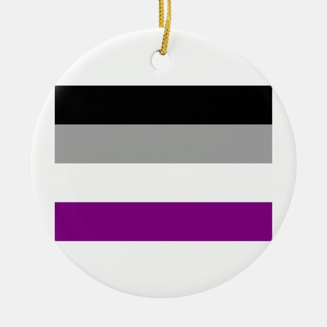 ORNEMENT EN CÉRAMIQUE ORIGINAL ASEXUEL DE DRAPEAU (Devant)