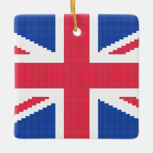 Ornement En Céramique Original cross-stitch design Union Jack