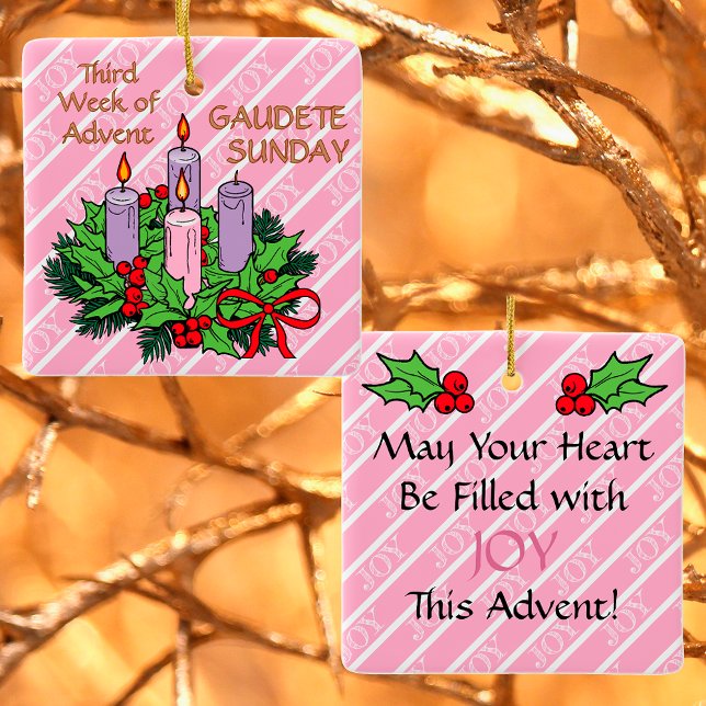 Ornement En Céramique Ornament #3 of 4: 3rd Week of Advent (JOY) (Créateur téléchargé)