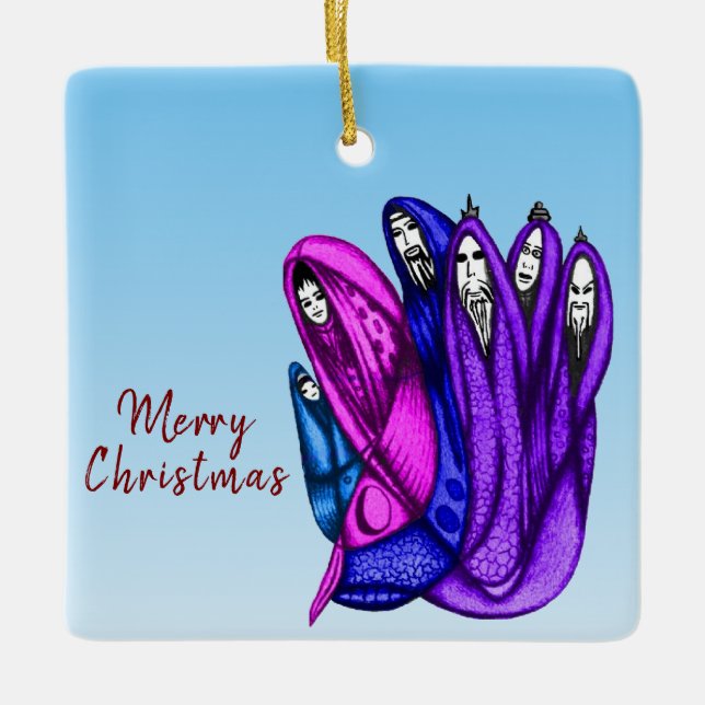 Ornement En Céramique Ornament Christmas Three Wise Kings (Devant)