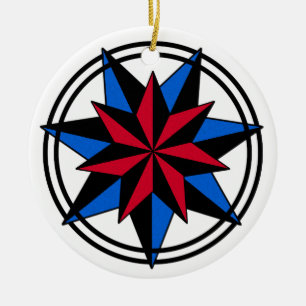Ornement En Céramique Ornament de Seven Pointed Star