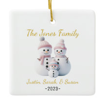 Ornament Snowman personnalisable