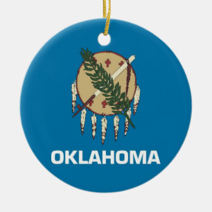 Ornement En Céramique Ornament with flag of Oklahoma