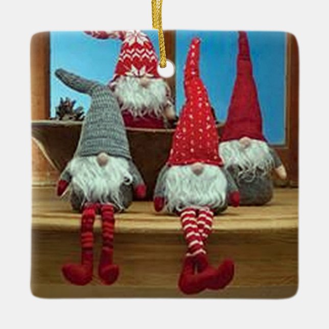 ORNEMENT EN CÉRAMIQUE ORNAMÈTRE SCANDINAVIEN DE NOËL (Devant)