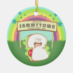 Ornement En Céramique Ornment drôle de Noël de nourriture de rétro