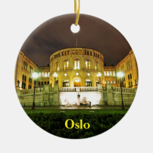 Ornement En Céramique Oslo, Norvège la nuit