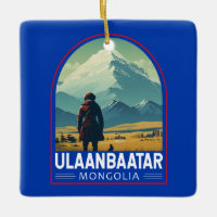 Oulan-Bator Mongolie Voyage Art Vintage