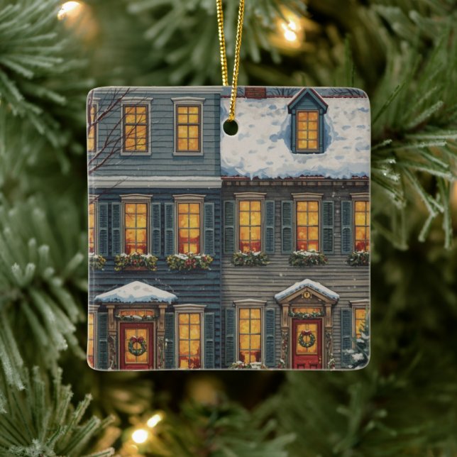 Ornement En Céramique Our House to Yours Holiday Ornament (Arbre)