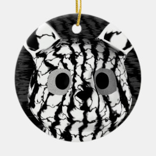 Ornement En Céramique Ours blanc noir
