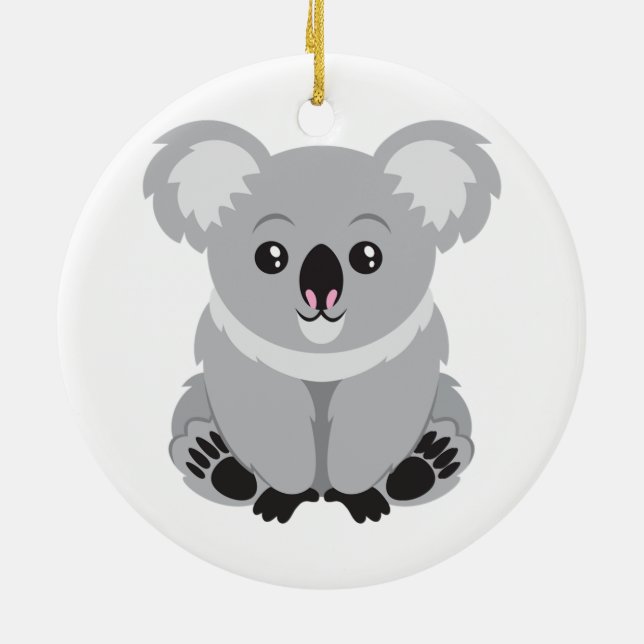 Ornement En Céramique Ours de koala mignon (Dos)