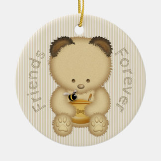 Ornement En Céramique Ours de miel mignon BFF