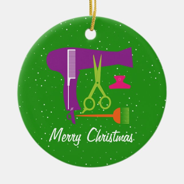 Ornement En Céramique Outils de coiffures (Devant)