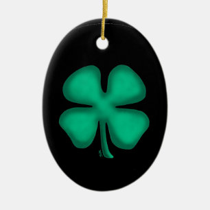 Ornement en céramique ovale Black Irish