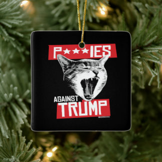 ORNEMENT EN CÉRAMIQUE P***IES CONTRE TRUMP