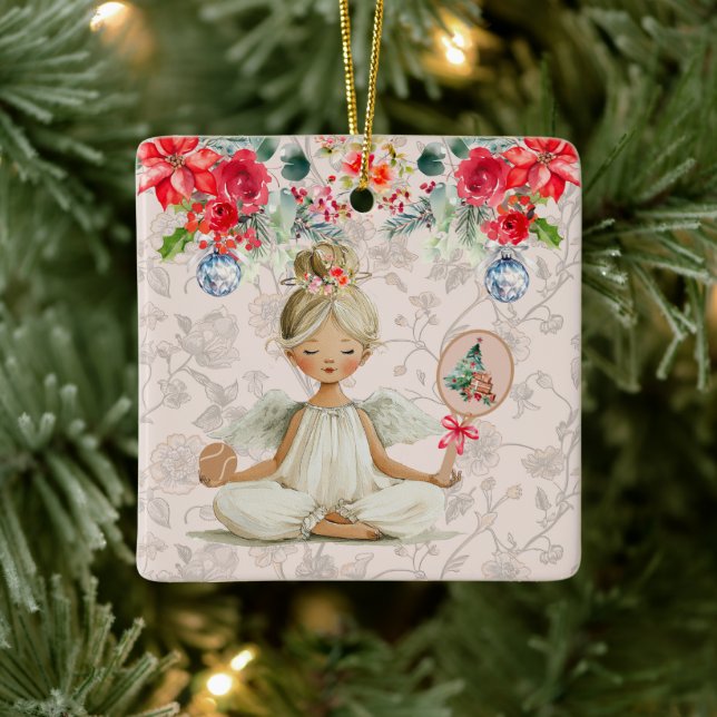 Ornement En Céramique Padel Christmas Ornament – A Holiday Padel Angel (Arbre)