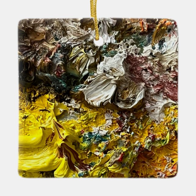 Ornement En Céramique Palette de l'artiste #1 (Devant)