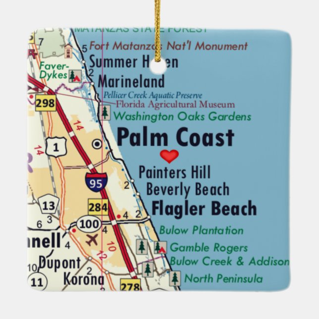 Ornement En Céramique Palm Coast (Dos)