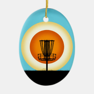 Ornement En Céramique Panier de golf à disques colorés