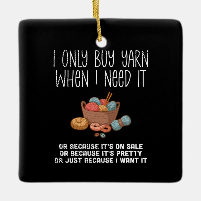 Ornement En Céramique Panier Tricot tricot (Devant)