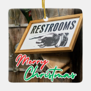 Ornement En Céramique Panneau de toilettes à pointes vintages