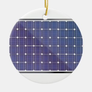 Ornement En Céramique Panneau solaire sur le blanc
