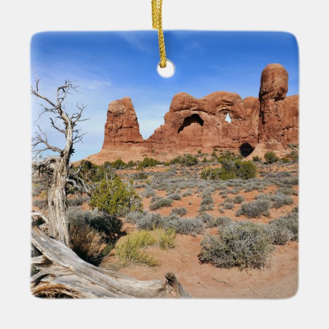 Ornement En Céramique Parade d'éléphants à Arches National Park (Devant)