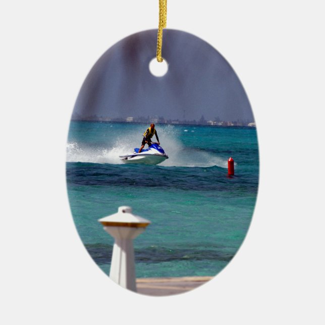 Ornement En Céramique Paradis du Jet Ski (Devant)